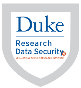 Duke Research Data Security at the Social Science Institute shield
